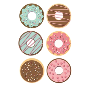 卡通甜甜圈插画设计图片